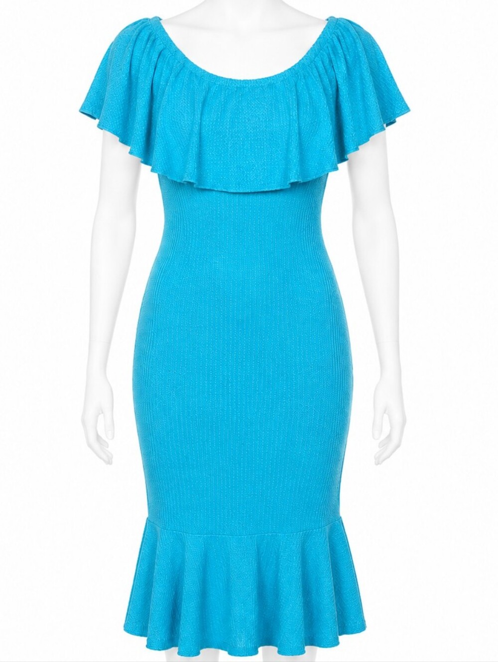 LULAROE | Stretchy Teal Cici Feminine Mermaid Beachy Vacation Cruise Dress | M